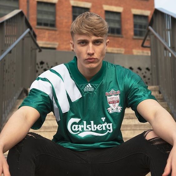 Old Liverpool Green Kit Soccer Liverpool Carlsberg Jersey Green