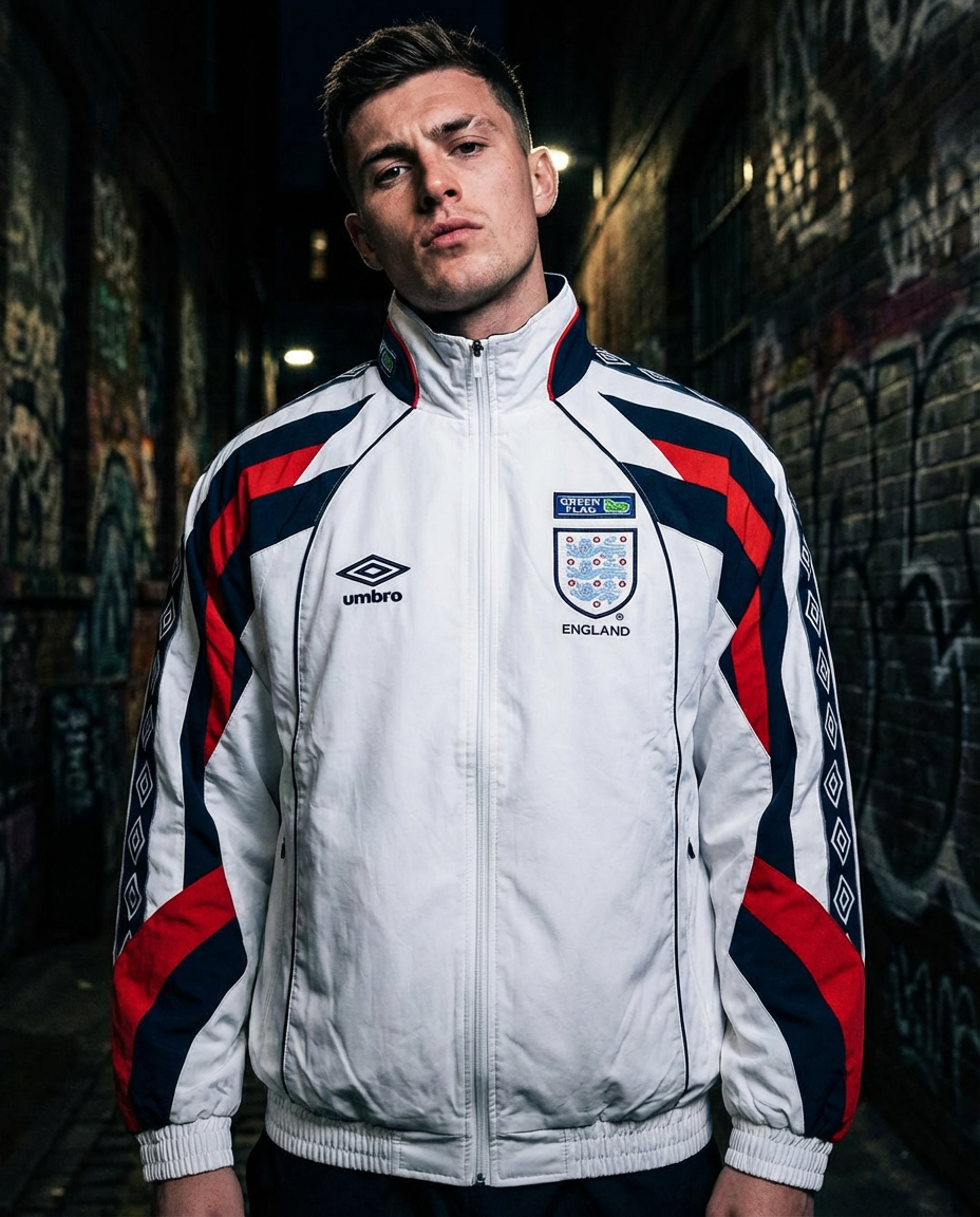 England 1998 national track Jacket -This is England 90's football trac