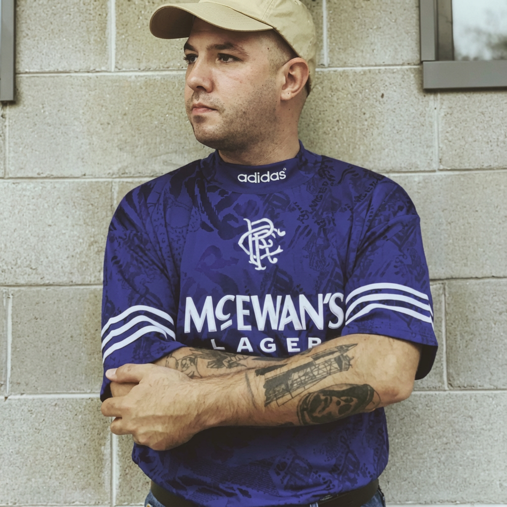 Rangers vintage football shirt , Rangers McEwans Lager shirt ,