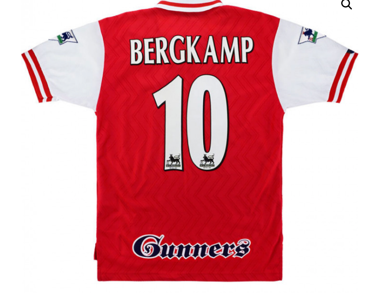 Vintage Arsenal 1997 home jersey rare JVC sponsor logo