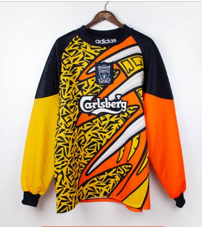 Liverpool retro Goalkeeper jersey 1995/96 | The 'Crazy Quilt' Retro Keeper Jersey
