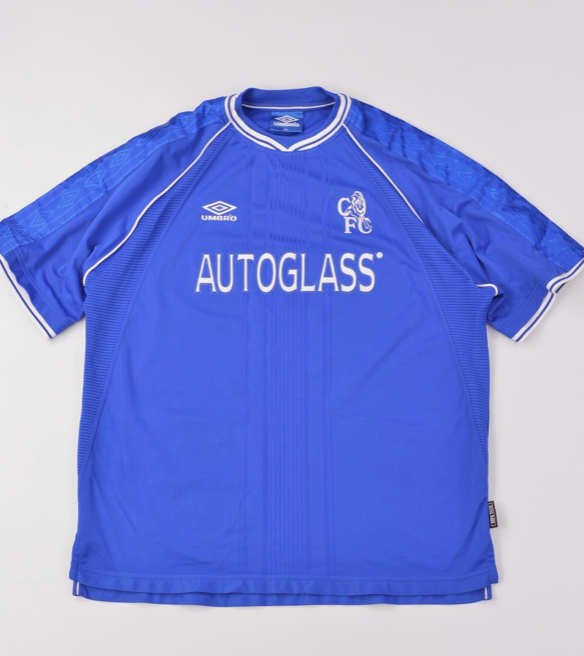Chelsea 1999-00 Autoglass Home retro football Shirt – Customisable Retro Classic
