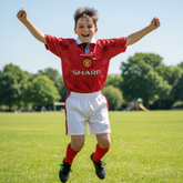 Kids Manchester United 1996/97 Retro Kit | Man Utd Beckham kids shirt