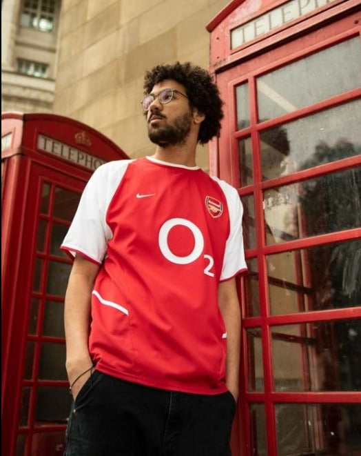 Arsenal 2003-2004 Invincibles shirt home jersey o2 sponsor logo