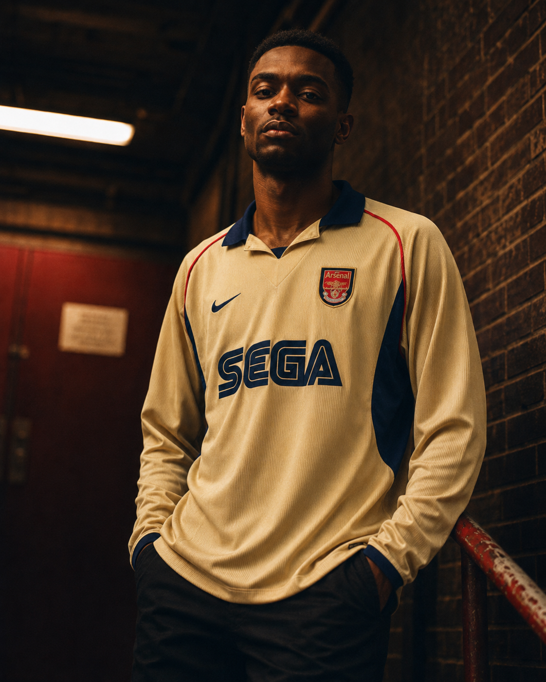 Arsenal Sega Gold Long Sleeve Away Jersey | 2001-2002 Retro Football Shirt – Celebrate Arsenal's Double-Winning Season