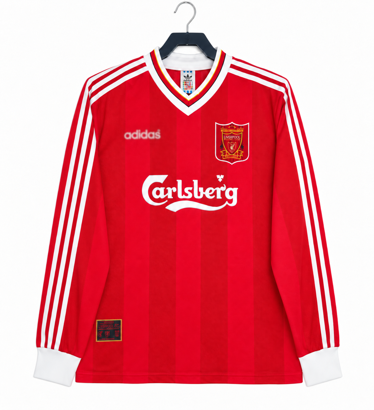 Liverpool 1995/96 Long Sleeve Home Shirt – Retro Carlsberg Football Jersey