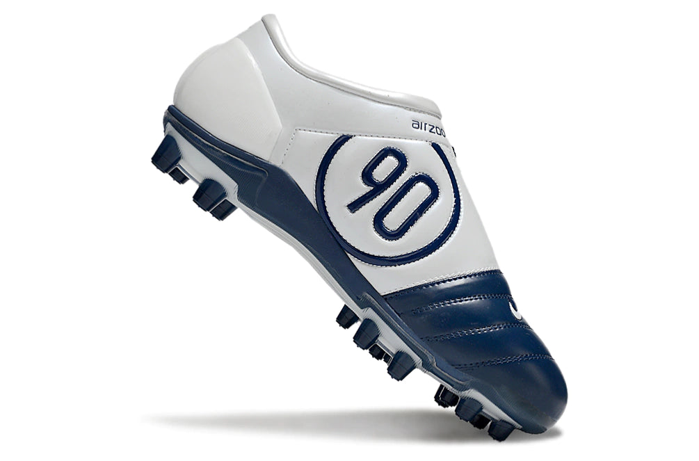 Total 90  Zoom Air T90 Navy & White FG Football Boots – Y2K Retro Control Soccer Cleats