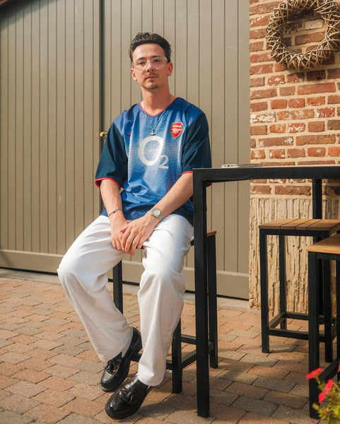 Arsenal 2002-04 Blue Henry Away Shirt | Iconic Highbury Retro Kit with