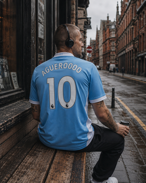 Manchester City 2016/17 retro Home Shirt – Sky Blue Retro Football Jersey | Aguero 10 Option
