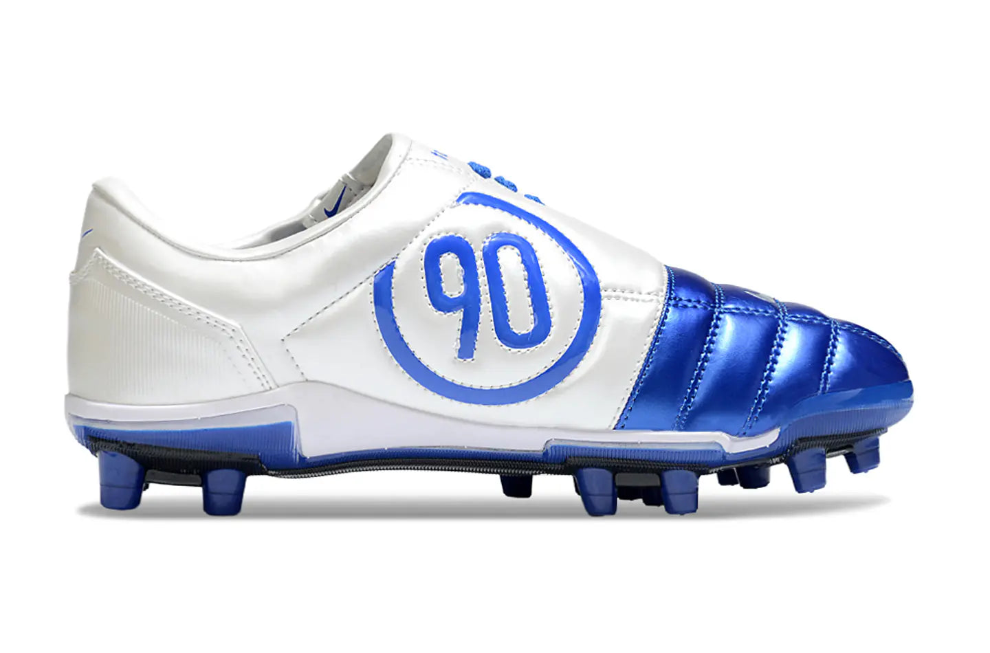 Retro T90 total 90 Electric Blue & White FG Football Boots – Retro Control Soccer Cleats
