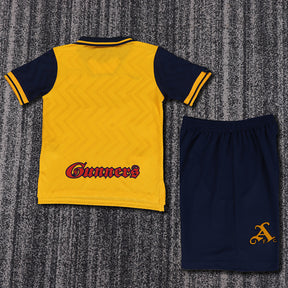 Arsenal 1996/97 Kids Away Kit – Retro Yellow JVC Football Shirt & Shorts customisable name and number