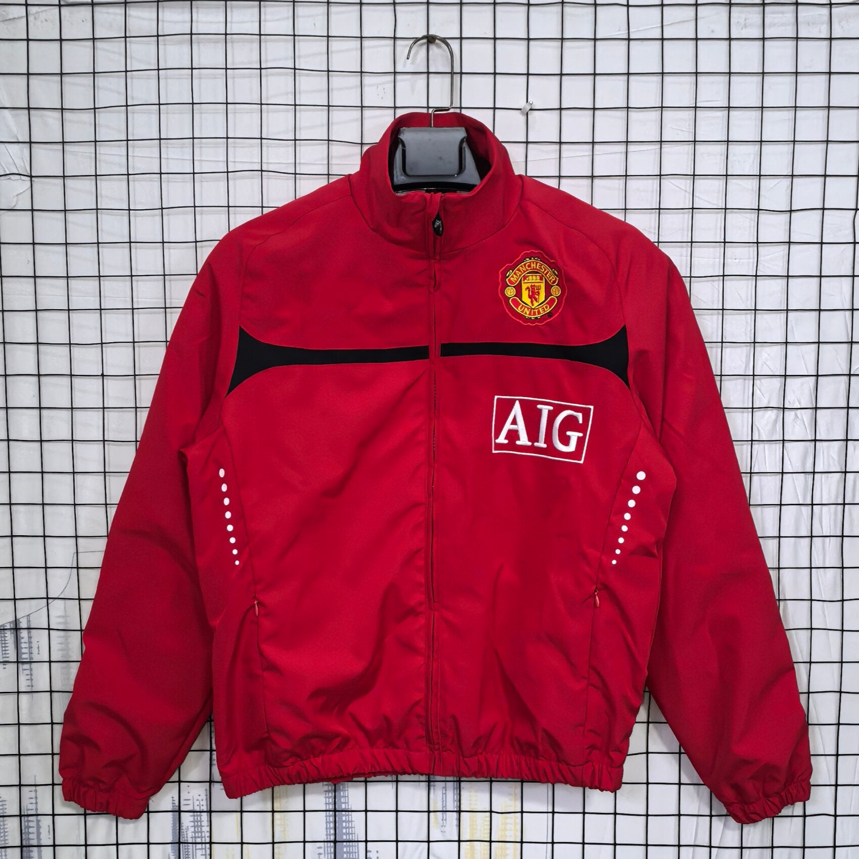 Manchester United 2008 Retro Track Jacket | Ronaldo Era Man Utd Champions League Jacket | Vintage Red United Zip Up