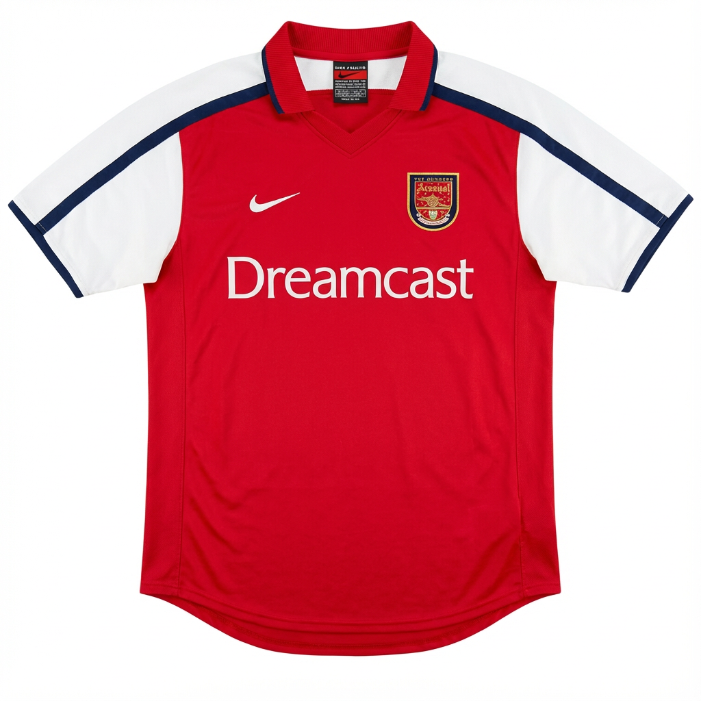 Arsenal Sega Dreamcast retro 1999 home shirt