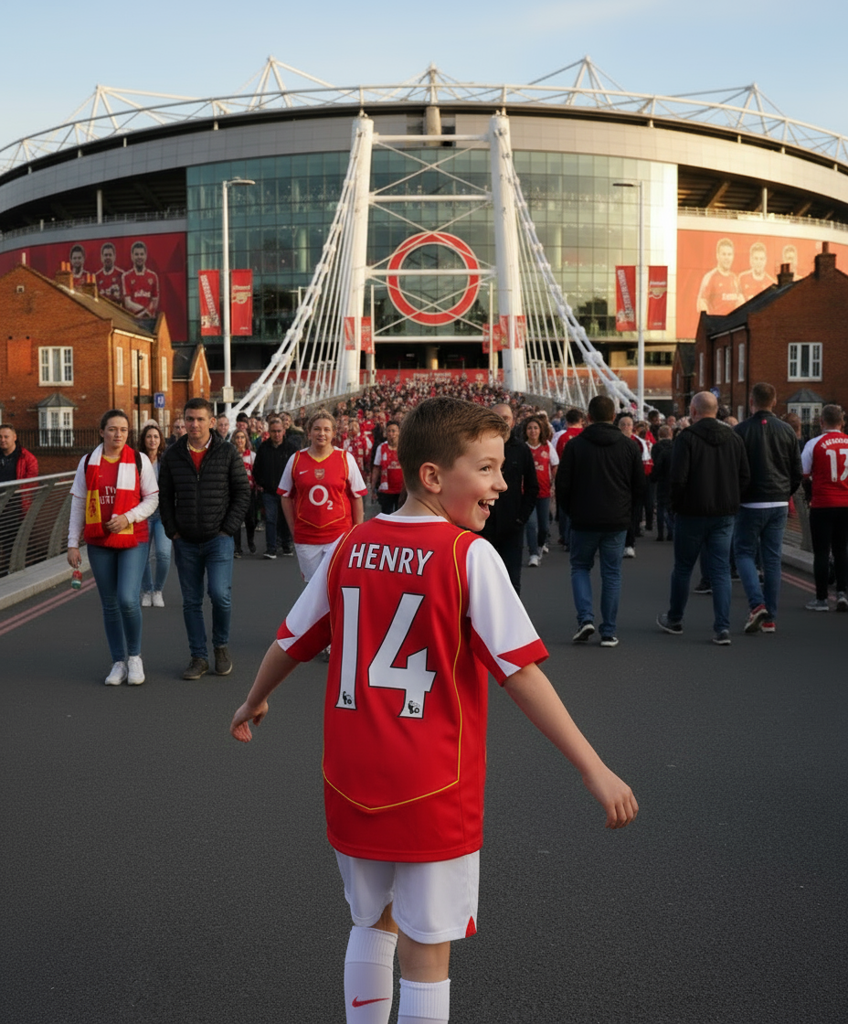 Arsenal home Children's Kit 05-06 | Kids Thierry Henry kids Retro Home Shirt & Shorts