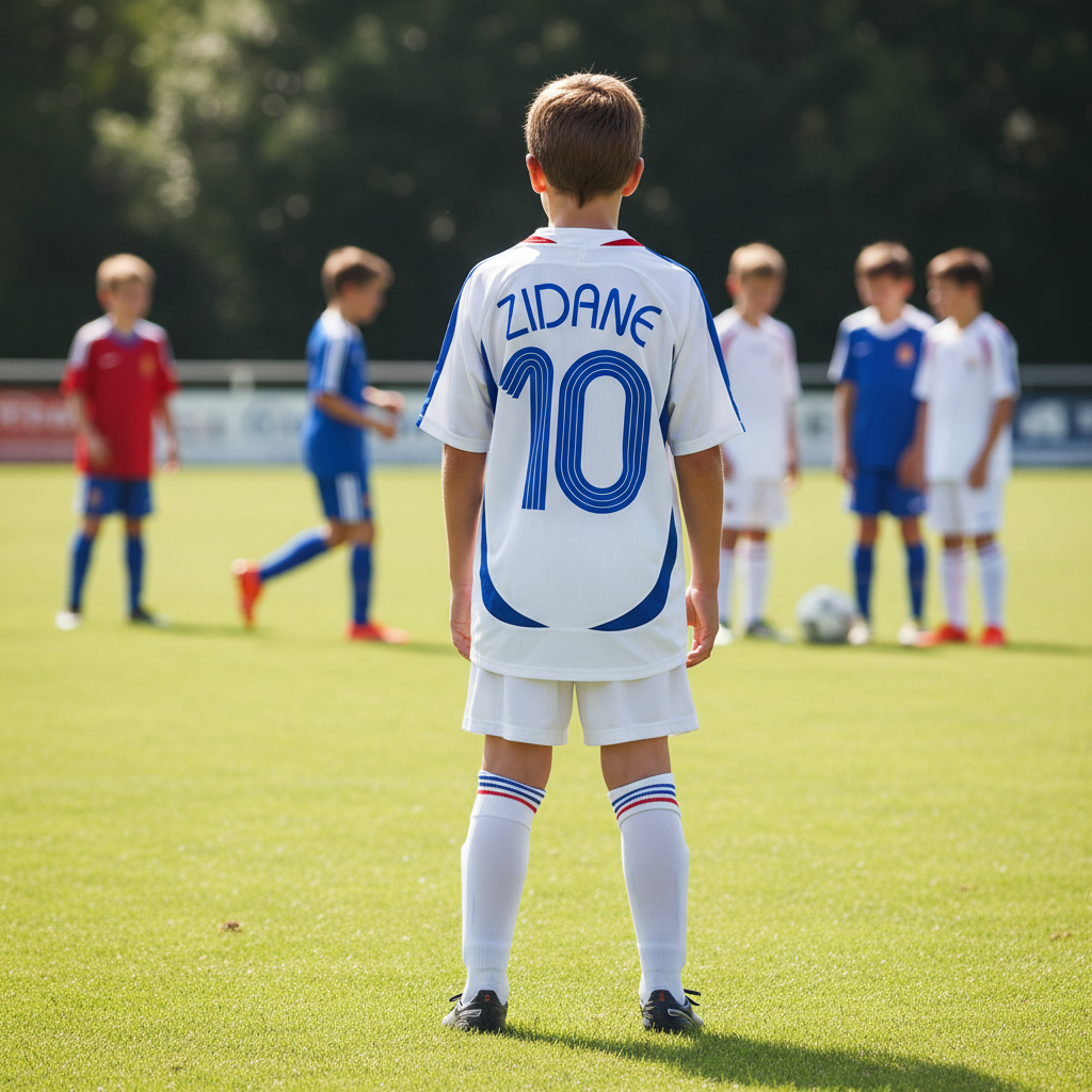 Kids France 2006 Kit – Kids Zidane retro Football Shirt & Shorts Set | Premium Quality Youth Soccer Kit