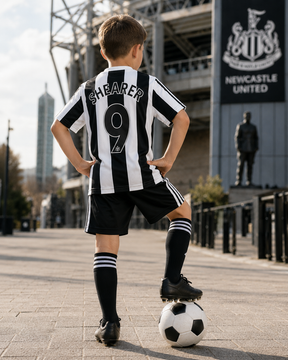 Kids Newcastle United brown ale retro Football Kit 1996-97 Customisable name & number available