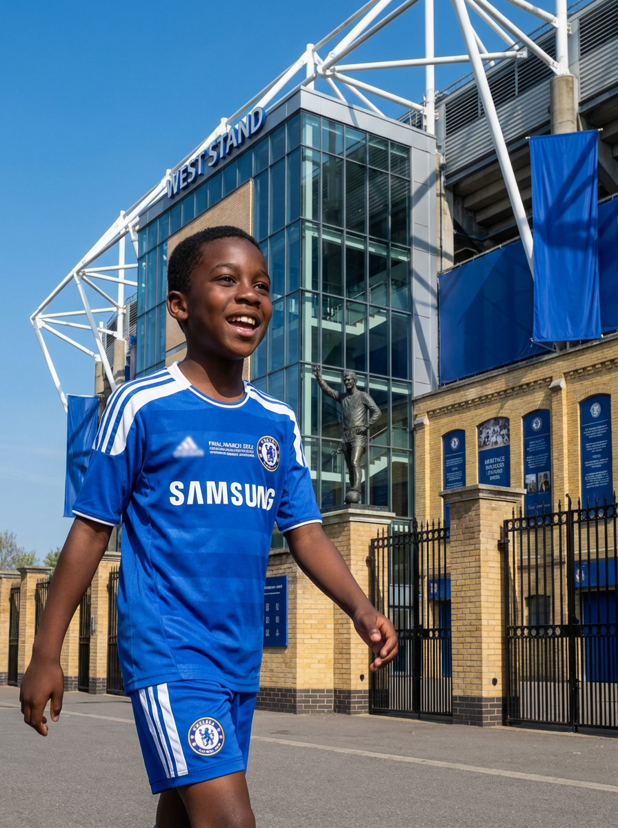 Kids Chelsea 2012 Champions League Drogba childrens Kit shirt & shorts – Customisable