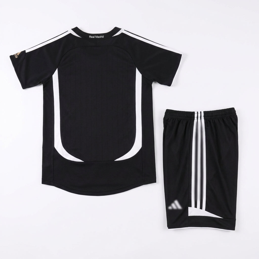 Real Madrid retro kids away kit, David Beckham Real Madrid kids football kit