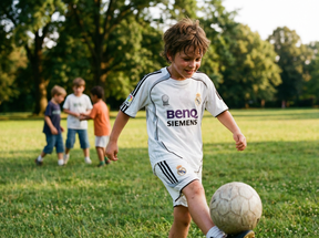 Kids David Beckham Real Madrid retro football kit 
