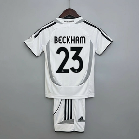 Real Madrid 2006-07 kids  Galacticos home kit, David Beckham Real Madrid kids jersey