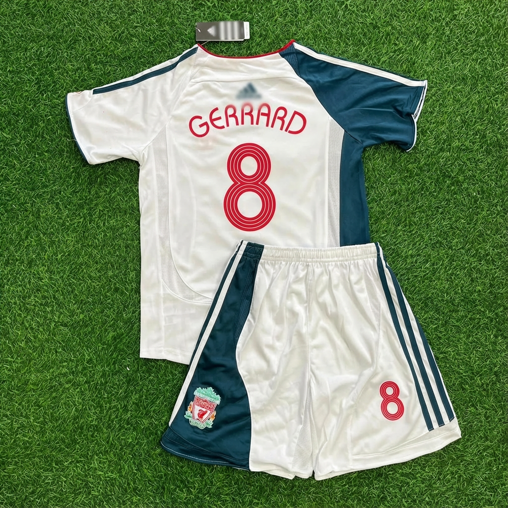 Kids Liverpool 2008-09 Gerrard & Torres kids kit thrid shirt and shorts included Liverpool fans gift