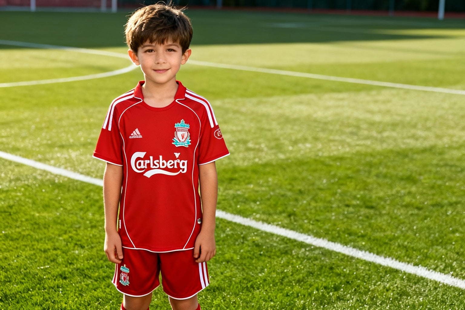 Childrens Liverpool FC 2008-2010 Home jersey & shorts for Kids – Gerrard & Torres kids jerseys