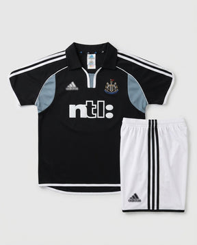 Kids vintage Newcastle United Football Kit 01-02  |Classic Toon Youth Soccer Set | Vintage Newcastle Shirt and Shorts