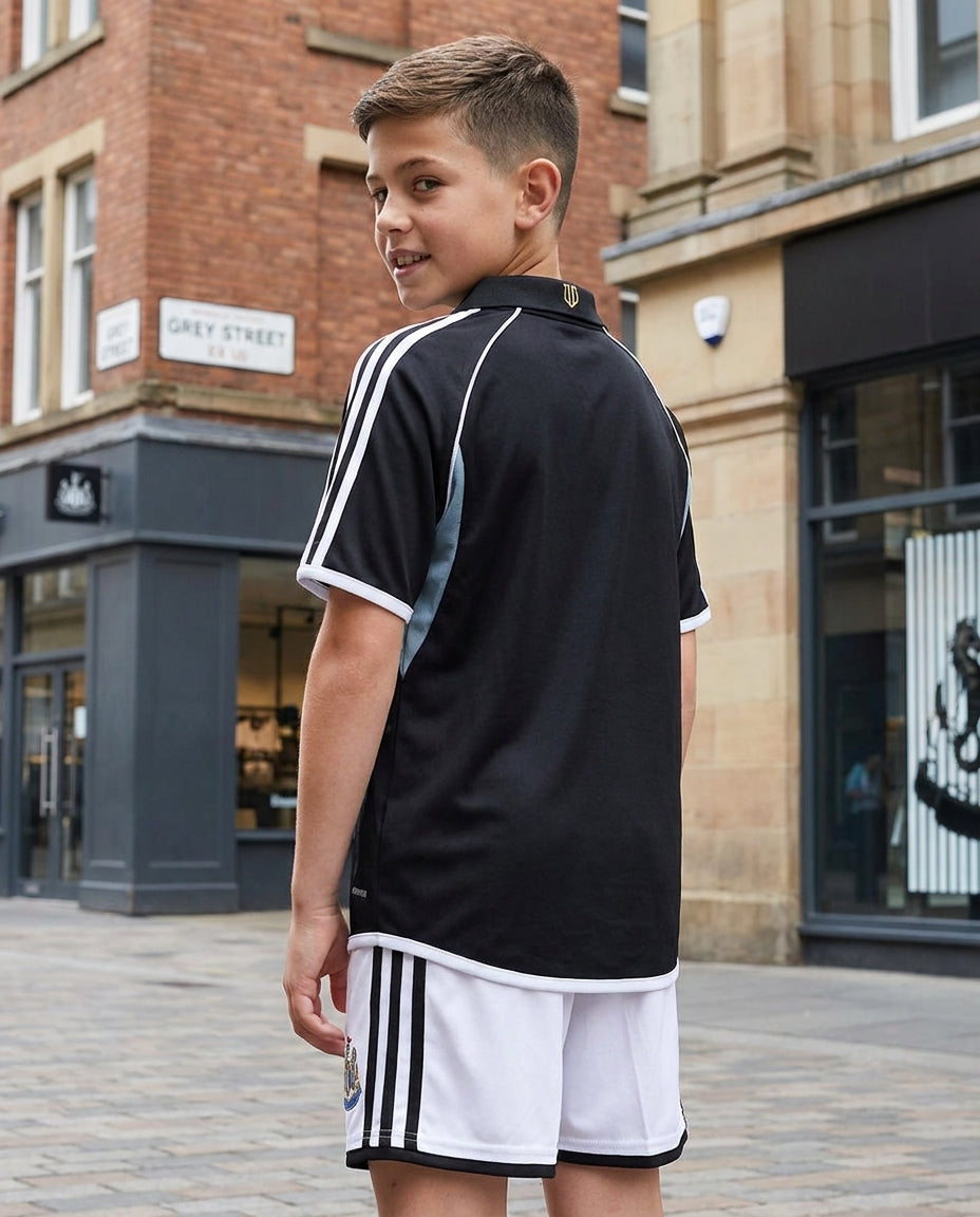 Kids vintage Newcastle United Football Kit 01-02  |Classic Toon Youth Soccer Set | Vintage Newcastle Shirt and Shorts