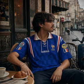 Vintage France Euro 96 Home Shirt | Zidane 10 | France world cup 1996 Les Bleus Retro Jersey