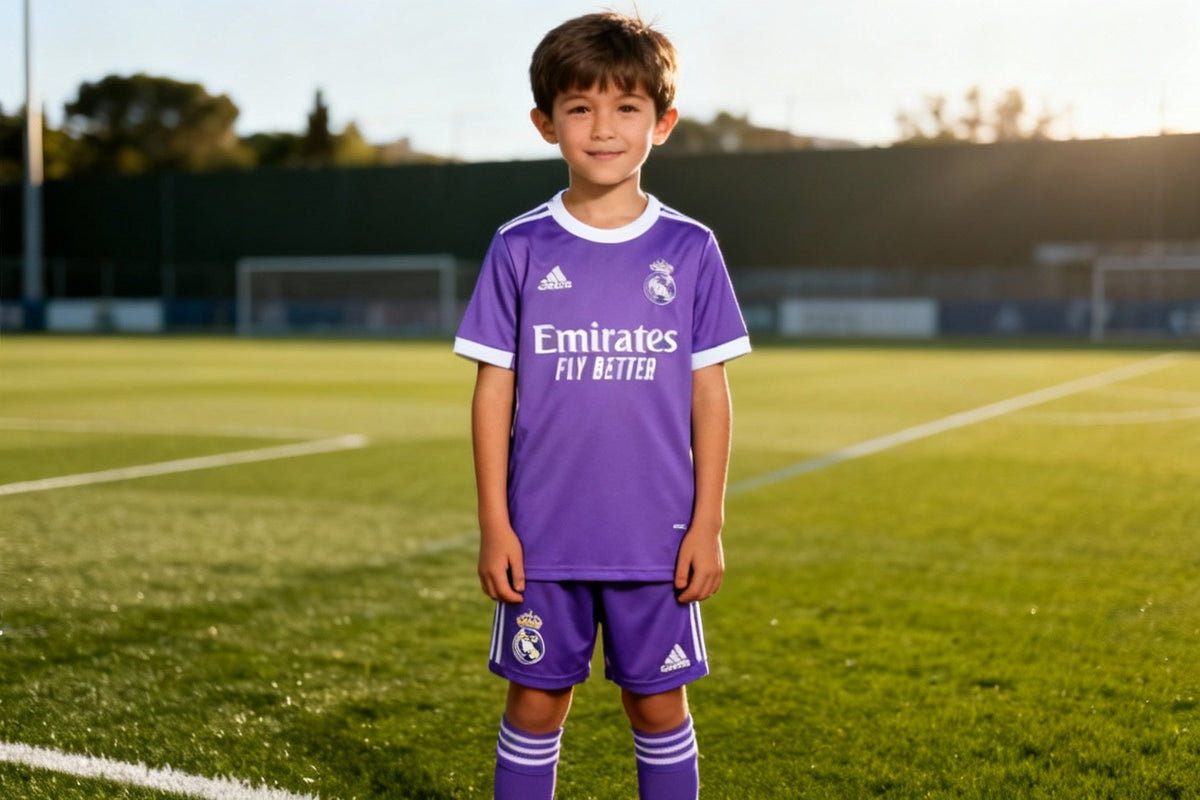 Kids Ronaldo 16/17 purple champions leauge football shirt| children's CR7 football kit