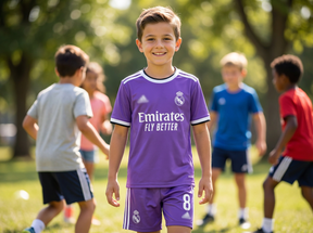 Kids Ronaldo CR7 purple kit , Real madrid childrens kit 