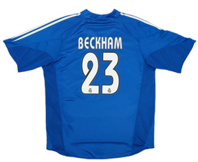 Rare Real Madrid 04-05 original Galacticos blue football kit Zidane / Ronaldo / Beckham Madrid shirt