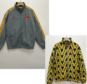 Arsenal 90's Retro Reversible Bruised Banana Jacket – Iconic 90s Style | Perfect Gift for Gunners Fans