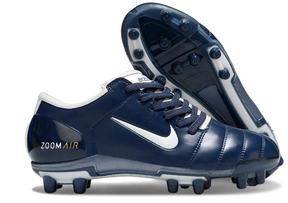 Total 90  Zoom Air T90 Navy & White FG Football Boots – Y2K Retro Control Soccer Cleats