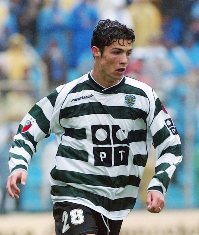 Retro Sporting Lisbon 2002/03 Ronaldo #28 vitnage Football Shirt – Long / Short Sleeve