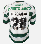 Retro Sporting Lisbon 2002/03 Ronaldo #28 vitnage Football Shirt – Long / Short Sleeve