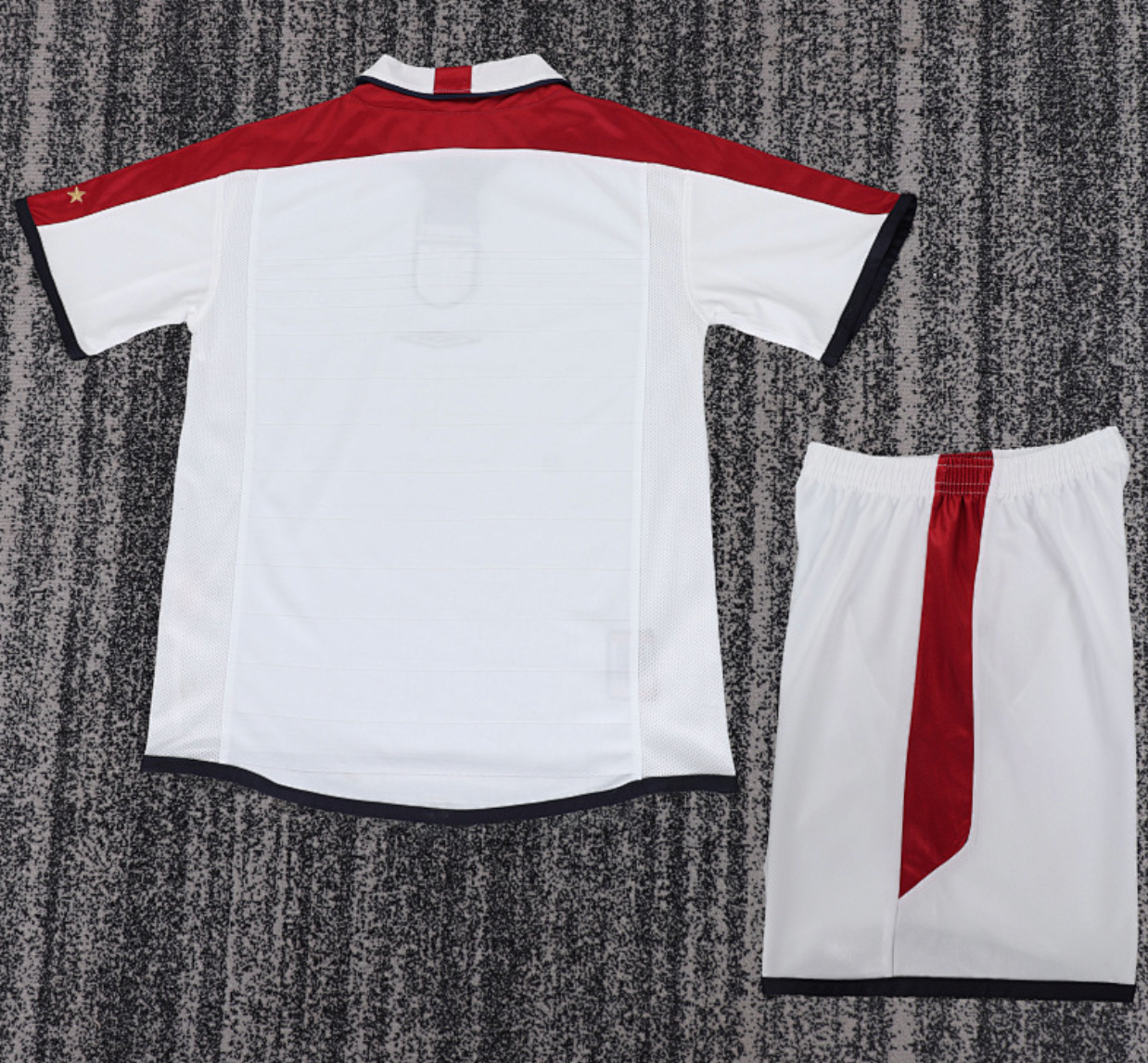 Kids England 2004 Home Kids Retro Football Kit | Custom Name & Number Youth Soccer Set | Classic England Shirt and Shorts