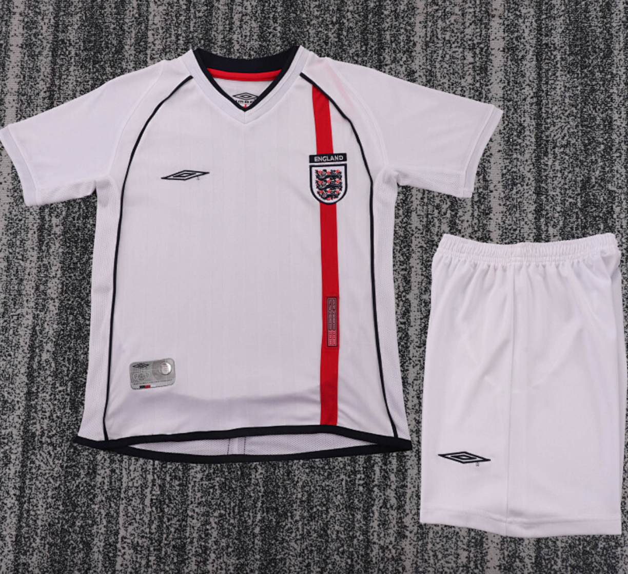 Kids England vintage Football Kit | Classic 2002 England World Cup Youth Soccer Set