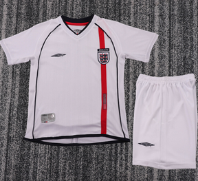 Kids England vintage Football Kit | Classic 2002 England World Cup Youth Soccer Set