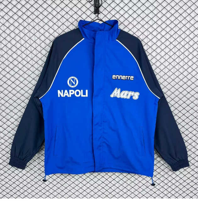 Napoli 80s football Jacket | Vintage Blue Napoli Football Jacket | Classic Maradona Era Napoli Zip Up