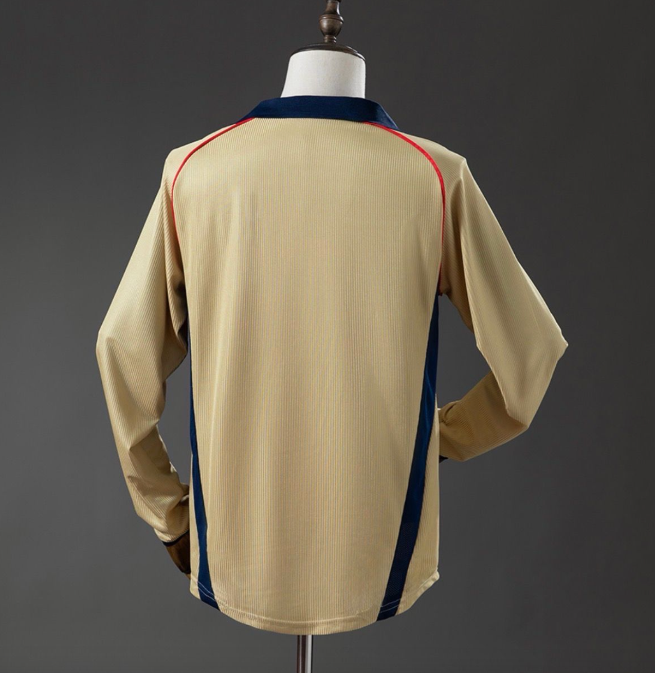 Arsenal Sega Gold Long Sleeve Away Jersey | 2001-2002 Retro Football Shirt – Celebrate Arsenal's Double-Winning Season