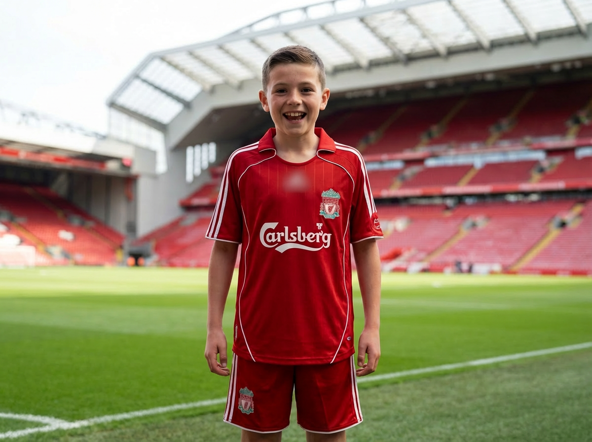 Kids Liverpool 2008-09 Gerrard & Torres kids kit shirt and shorts included Liverpool fans gift