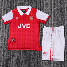 Kids Arsenal 1997 Retro Home Kit (JVC) – Classic 90s Football Shirt & Shorts Set | Premium Quality Youth Soccer Kit