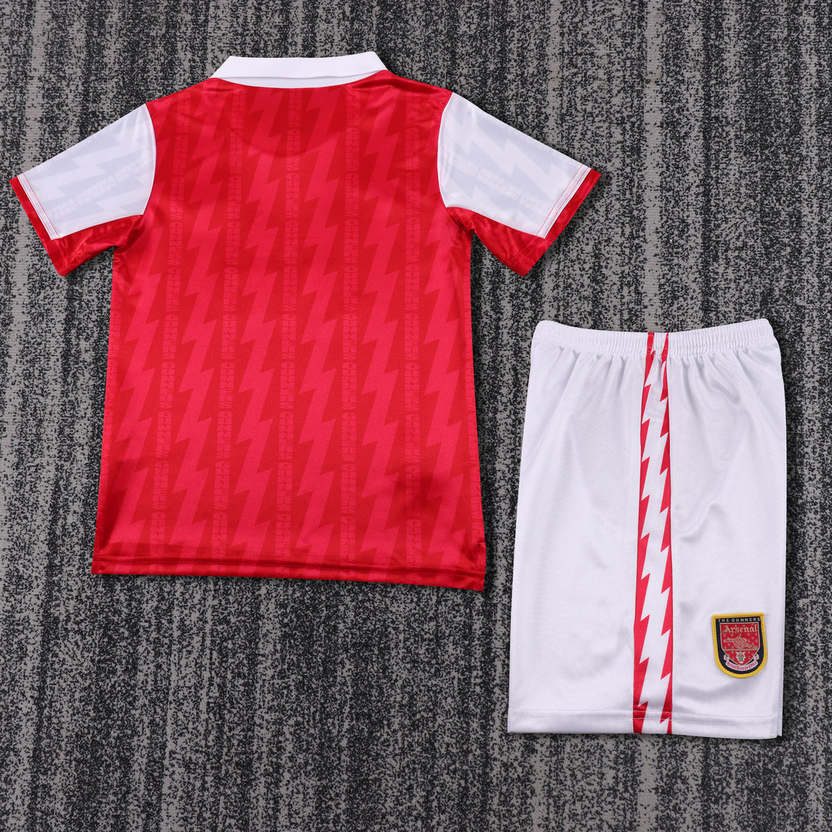 Kids Arsenal 1997 Retro Home Kit (JVC) – Classic 90s Football Shirt & Shorts Set | Premium Quality Youth Soccer Kit