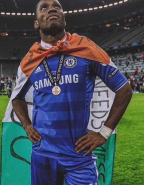 Chelsea 2012 UCL Final Edition retro football shirt front view