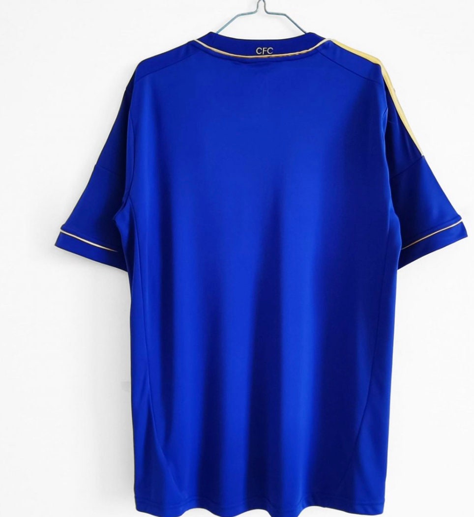Chelsea blue gold 2012 13 vintage football jersey