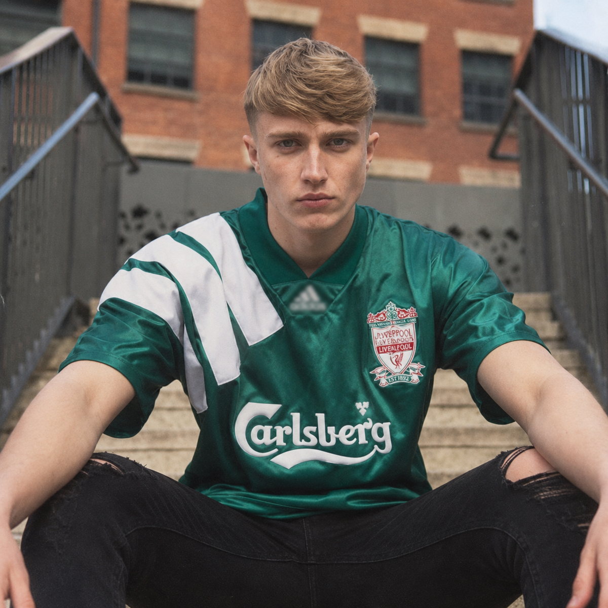 Liverpool 90's Away Shirt 1993-95 Retro Green Carlsberg Jersey | Vintage Carlsberg Liverpool FC Kit