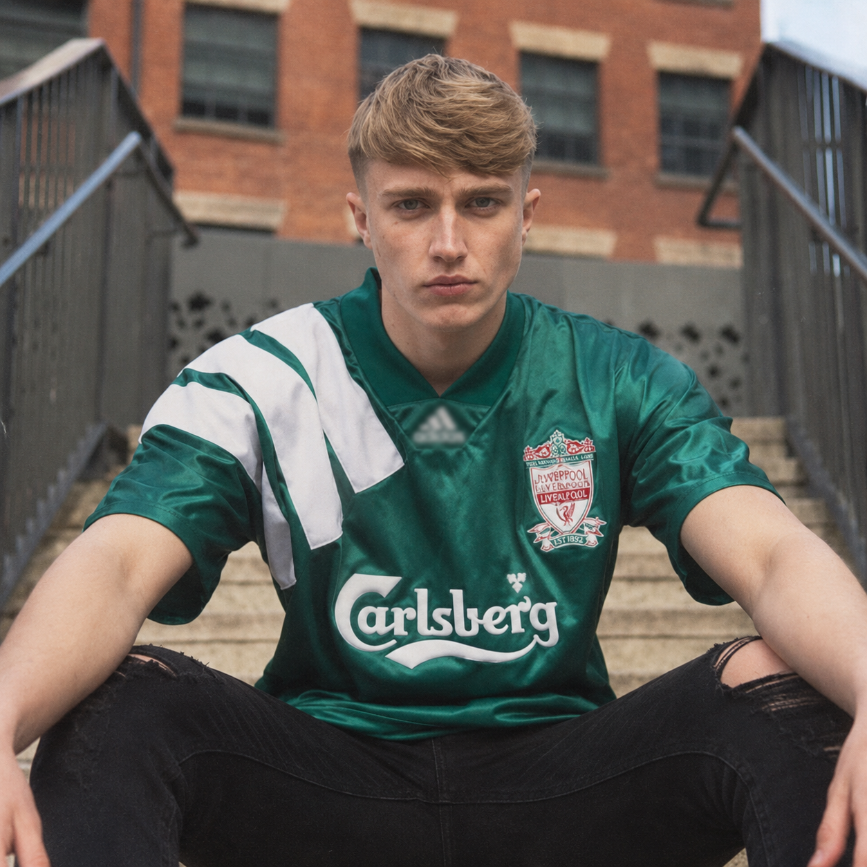 Liverpool 90's Away Shirt 1993-95 Retro Green Carlsberg Jersey | Vintage Carlsberg Liverpool FC Kit