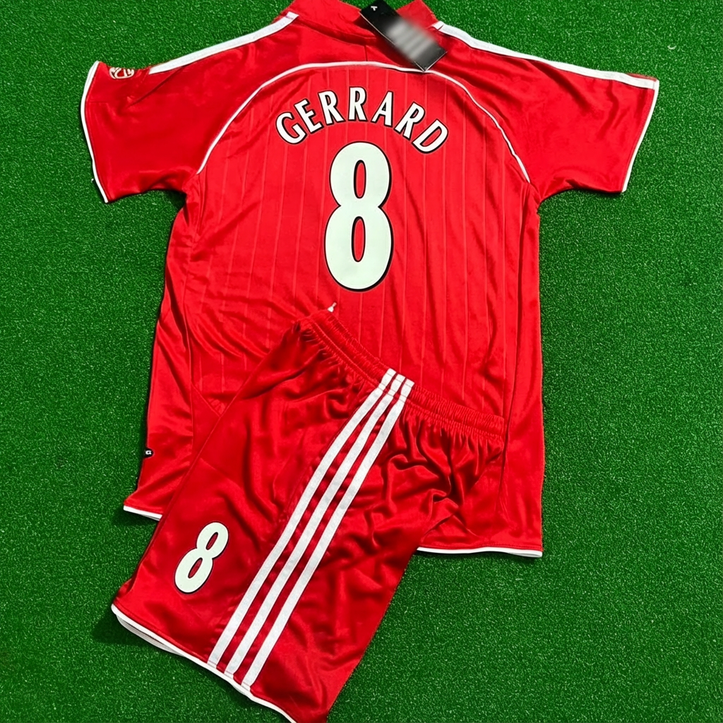 Kids Liverpool 2008-09 Gerrard & Torres kids kit shirt and shorts included Liverpool fans gift