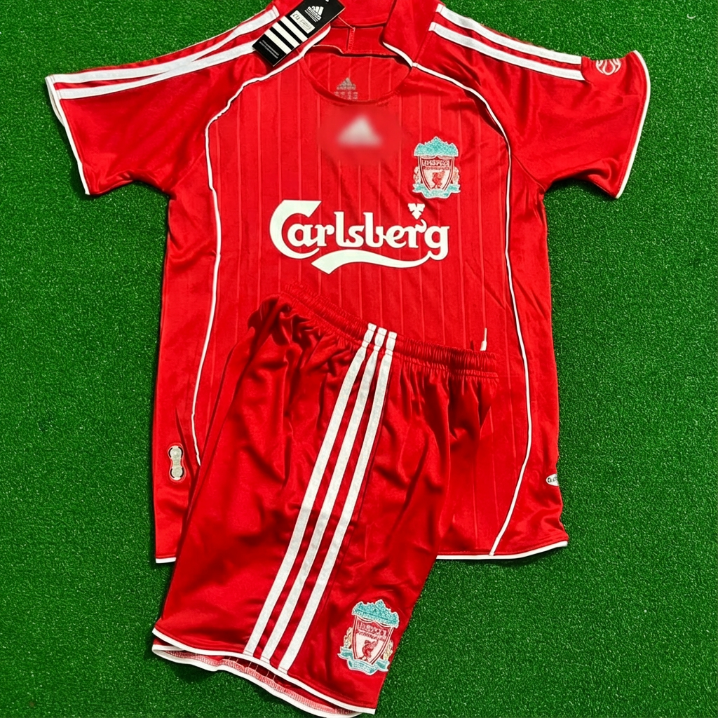 Kids Liverpool 2008-09 Gerrard & Torres kids kit shirt and shorts included Liverpool fans gift